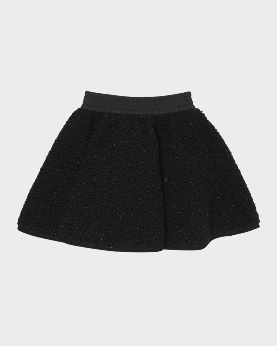 Girl's Sequin Fleece Pleated Mini Skirt, Size 12-